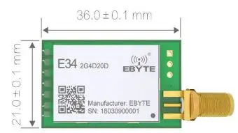 EBYTE E34-2G4D20D nRF24L01+ 2.4GHz TTL Full Duplex Wireless Module User Manual - Introduction