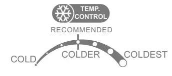 VITARA VTFR1201EWE Frost Free Refrigerator - Control