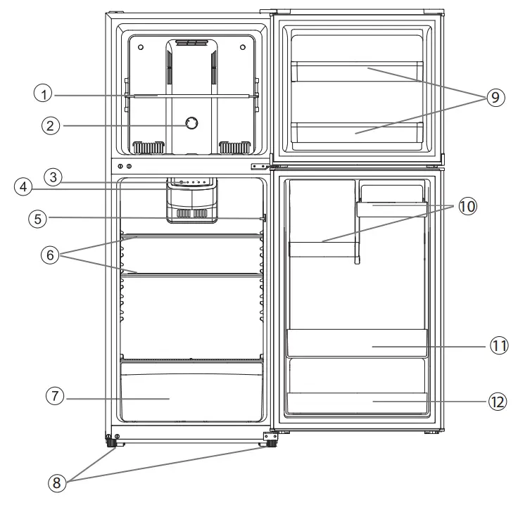 VITARA VTFR1201EWE Frost Free Refrigerator - PRODUCT OVERVIEW