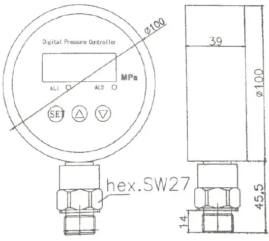 OMEGA DPG104 DC Powered Digital Pressure Gauge with Dual Alarms-1