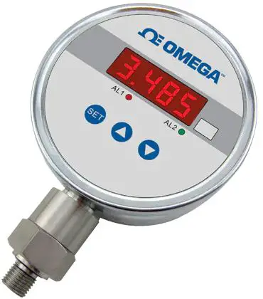 OMEGA DPG104 DC Powered Digital Pressure Gauge with Dual Alarms