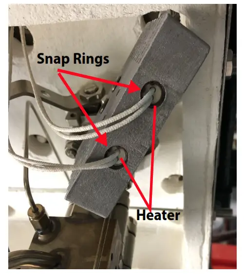 Figure 3-5.1. Box Heater Snap Rings and Heater locations