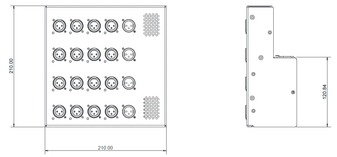 ALLEN HEATH DX164-W Wall FIG 8