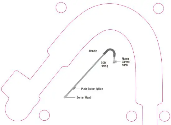 BOSSWELD GAT1010 Weed Burner - Burner