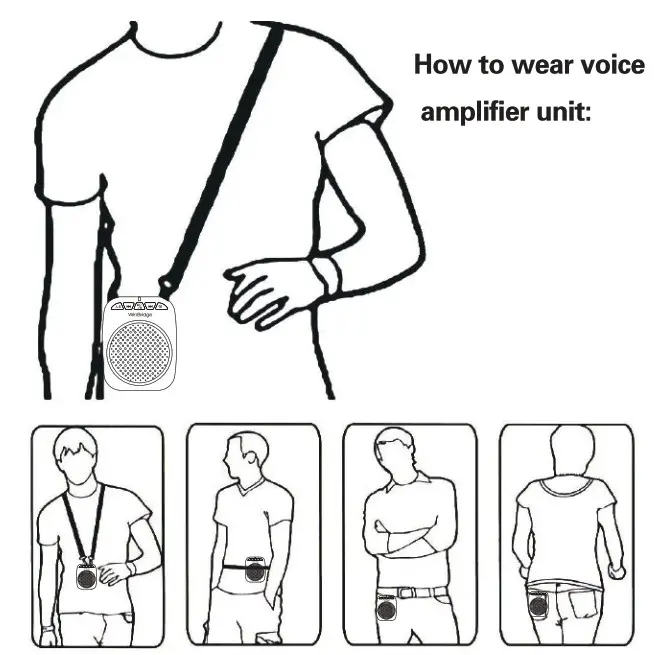 WinBridge WB001 Portable Voice Amplifier - Package inclides
