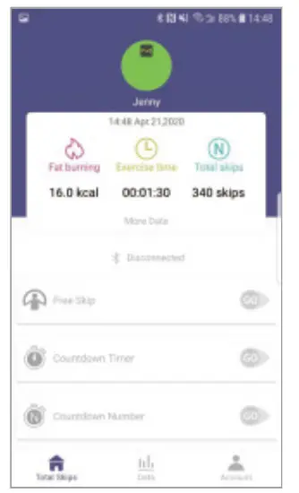 Welland RS1952ULB Smart Jump Rope - app3