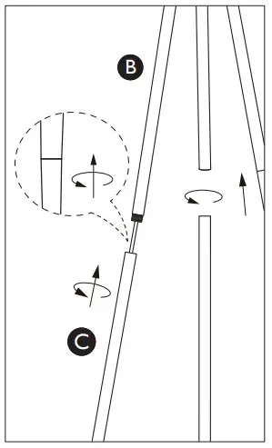 JOHN LEWIS 12020111 Tripod Floor Lamp - Product assembly 2