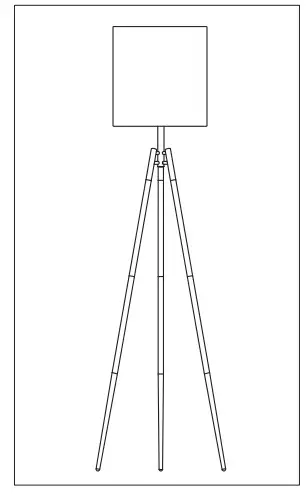 JOHN LEWIS 12020111 Tripod Floor Lamp - Product assembly 5