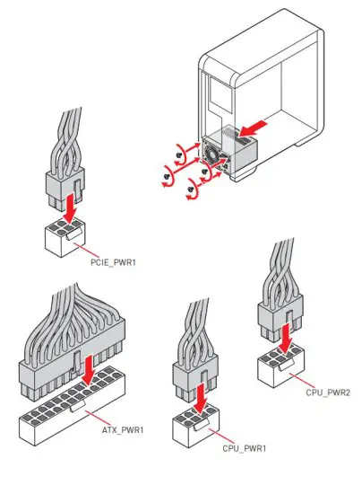 msi MPG Z590 Gaming Force Motherboard - Power Connectors
