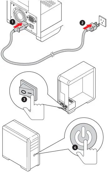 msi MPG Z590 Gaming Force Motherboard - Power On