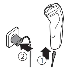 PHILIPS S131X Norelco Tripleheader Shaver - Charging