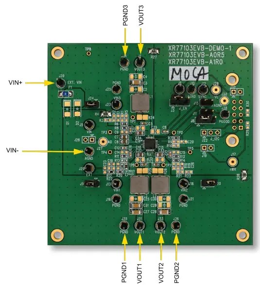 MAXLINEAR XR77103 MoCA Universal PMIC 3 Output Buck Regulator - Connecting and Monitoring