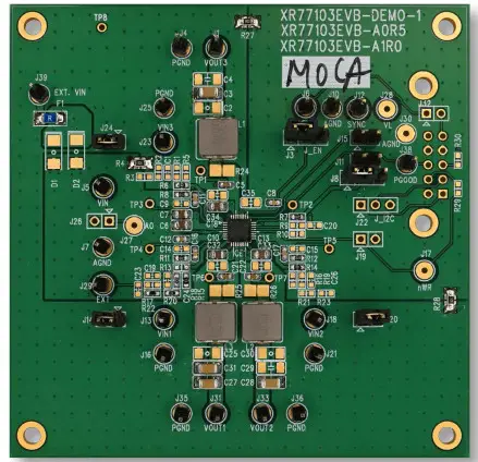 MAXLINEAR XR77103 MoCA Universal PMIC 3 Output Buck Regulator - Top View
