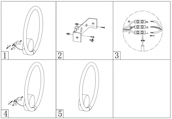 Lucci 020312 Sphere Led Wall Bracket - fig1