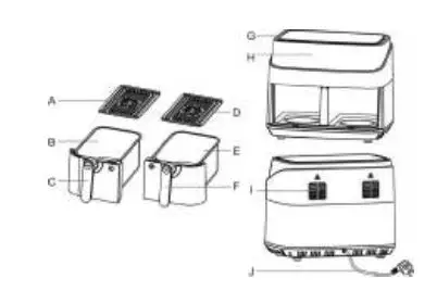 TurboTronic-TT-DAF5-Dual-Basket-Air-Fryer-fig-1