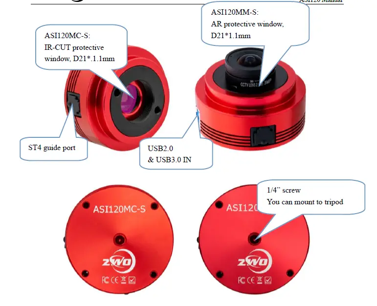 ZWO ASI120 Color Astronomy Camera 6