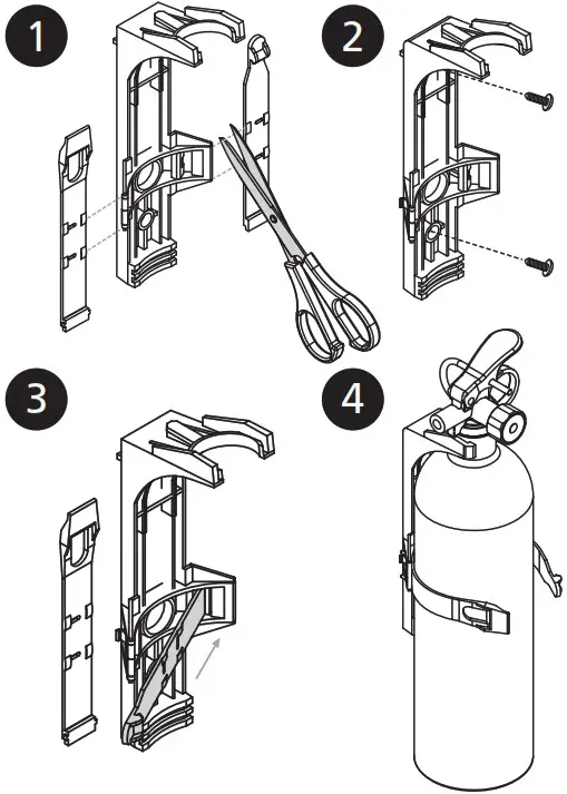 Kidde 21028186B Disposable Fire Extinguisher Dry Chemical - MOUNTING 2