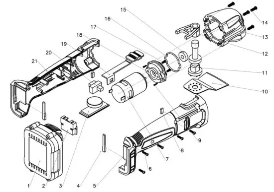 WARRIOR 57646 12v Lithium-ion Oscillating Multifunction Power Tool - figure 5