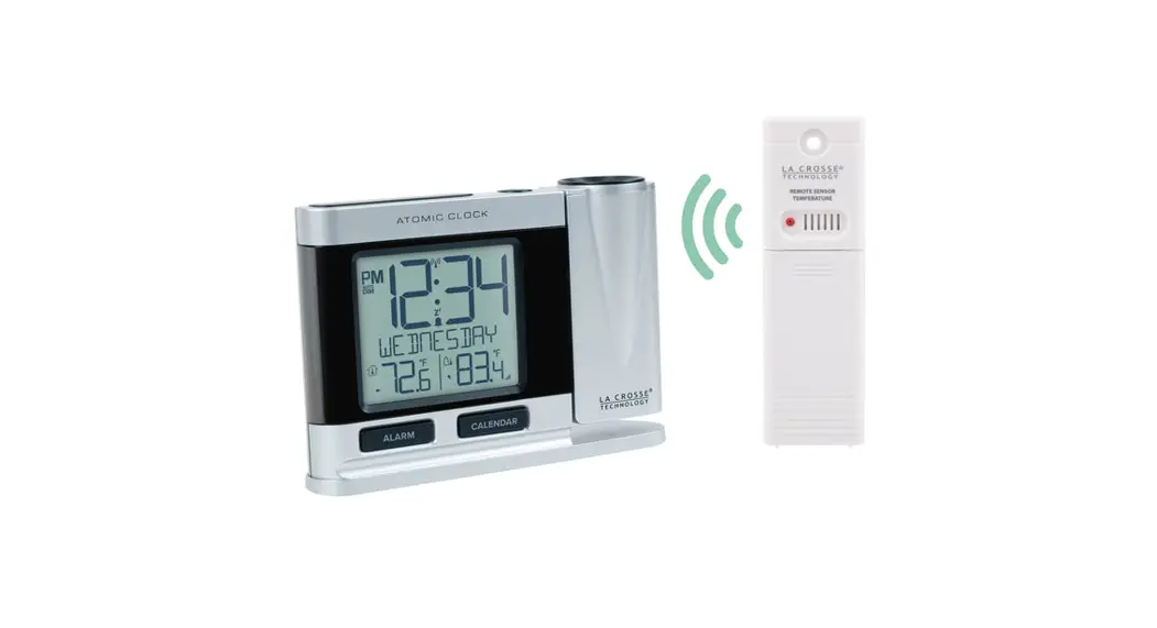 La Crosse Technology 616-1410 Atomic Projection Clock With Indoor/outdoor Temperature User Guide