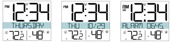 LA CROSSE TECHNOLOGY 616-1410 Atomic Projection Clock with Indoor Outdoor Temperature - fig3