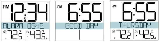 LA CROSSE TECHNOLOGY 616-1410 Atomic Projection Clock with Indoor Outdoor Temperature - fig7