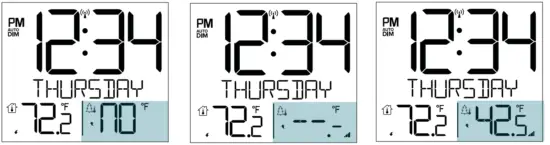 LA CROSSE TECHNOLOGY 616-1410 Atomic Projection Clock with Indoor Outdoor Temperature - fig9
