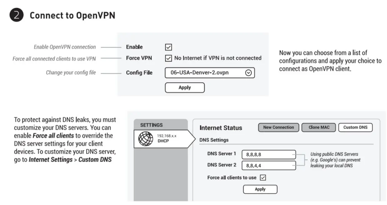 ZOOM 5350 WiFi Wireless Portable Modem User Manual - Connect to OpenVPN