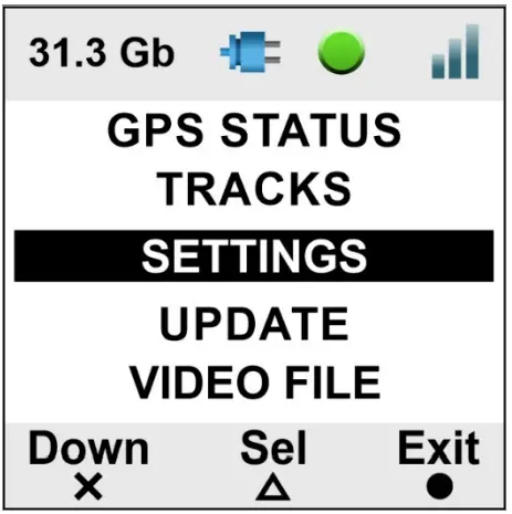 AIM 3 Sport The SmartyCam - SETTINGS