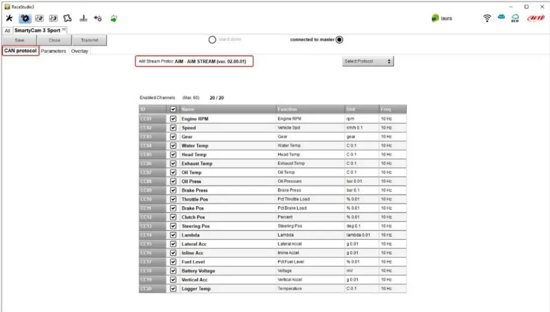 AIM 3 Sport The SmartyCam - SmartyCam 3 connected