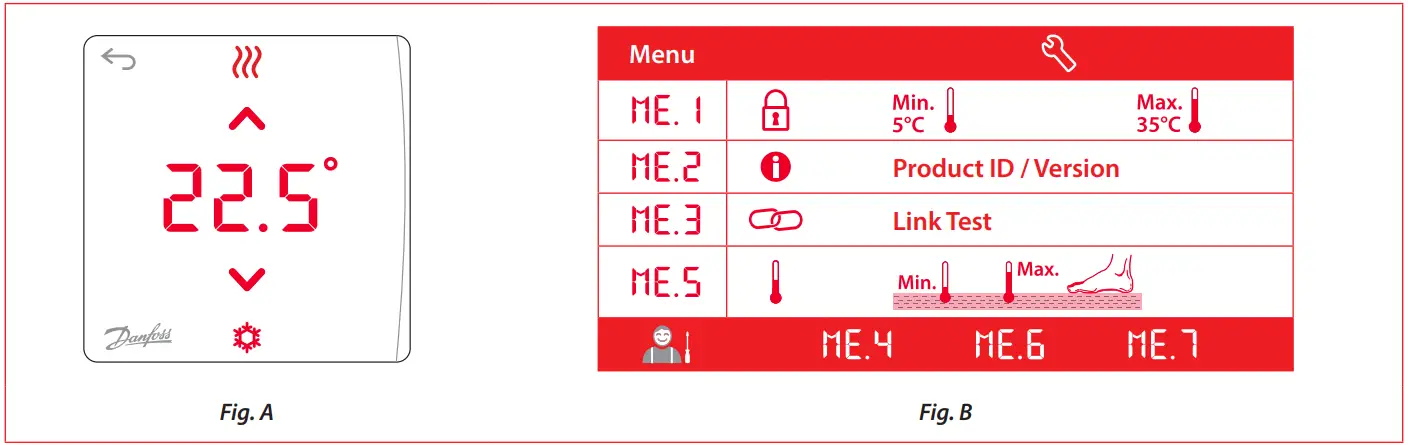 Danfoss VUMCA10F Room Thermostat - fig1