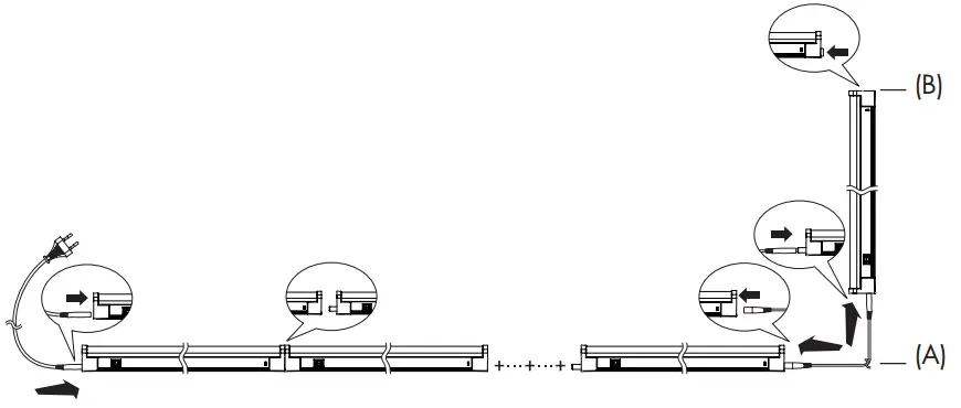 MEGATRON MT77222 LED Under Cabinet Luminaire - Extension possibilities