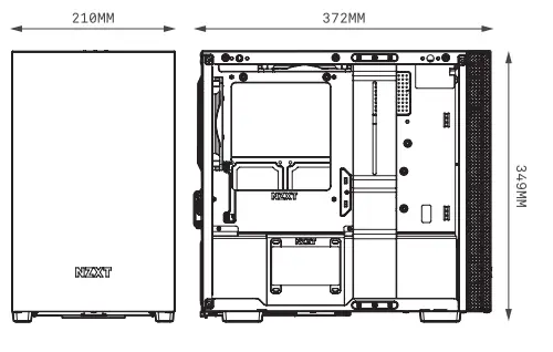 NZXT H210 Mini ITX Gaming Case with Tempered Glass-2