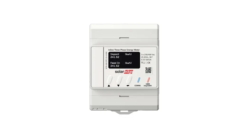 Solaredge Mtr Eu3 Inline Three Phase Energy Meter User Guide Solaredge Mtr Eu3 Inline Three Phase Energy Meter User Guide