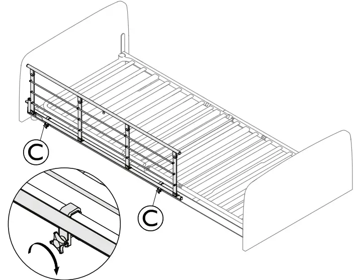 INVACARE NordBed Essential Medical Bed - Mounting 8
