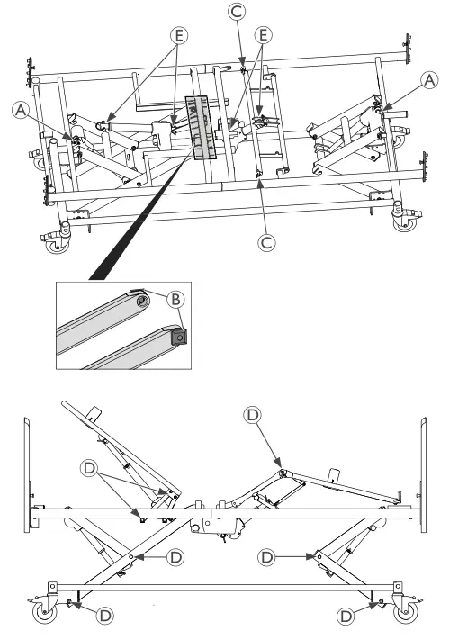 INVACARE NordBed Essential Medical Bed - brackets 5