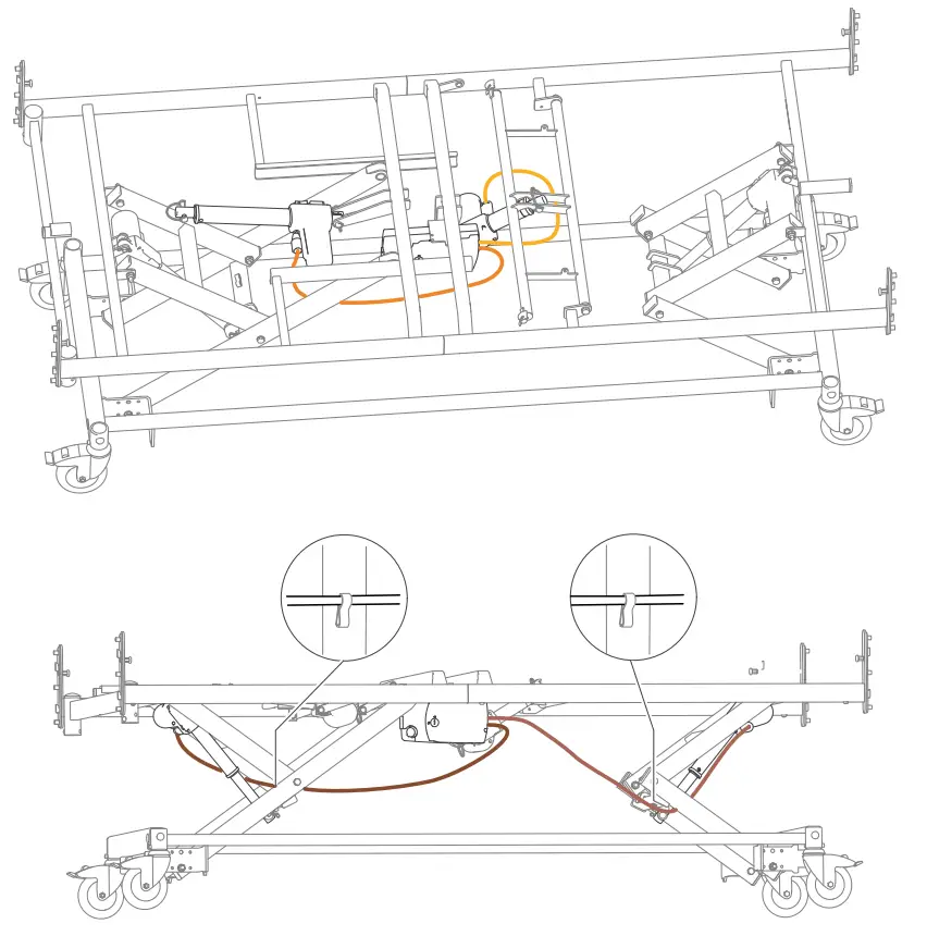 INVACARE NordBed Essential Medical Bed - cables