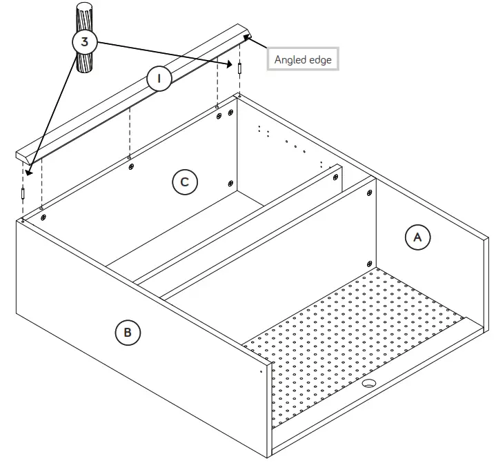 Teknik 5421414 Storage Hutch - Angled edge