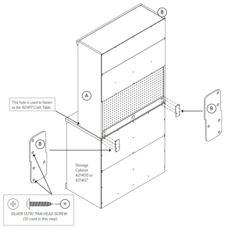 Teknik 5421414 Storage Hutch - This hole is used to fasten