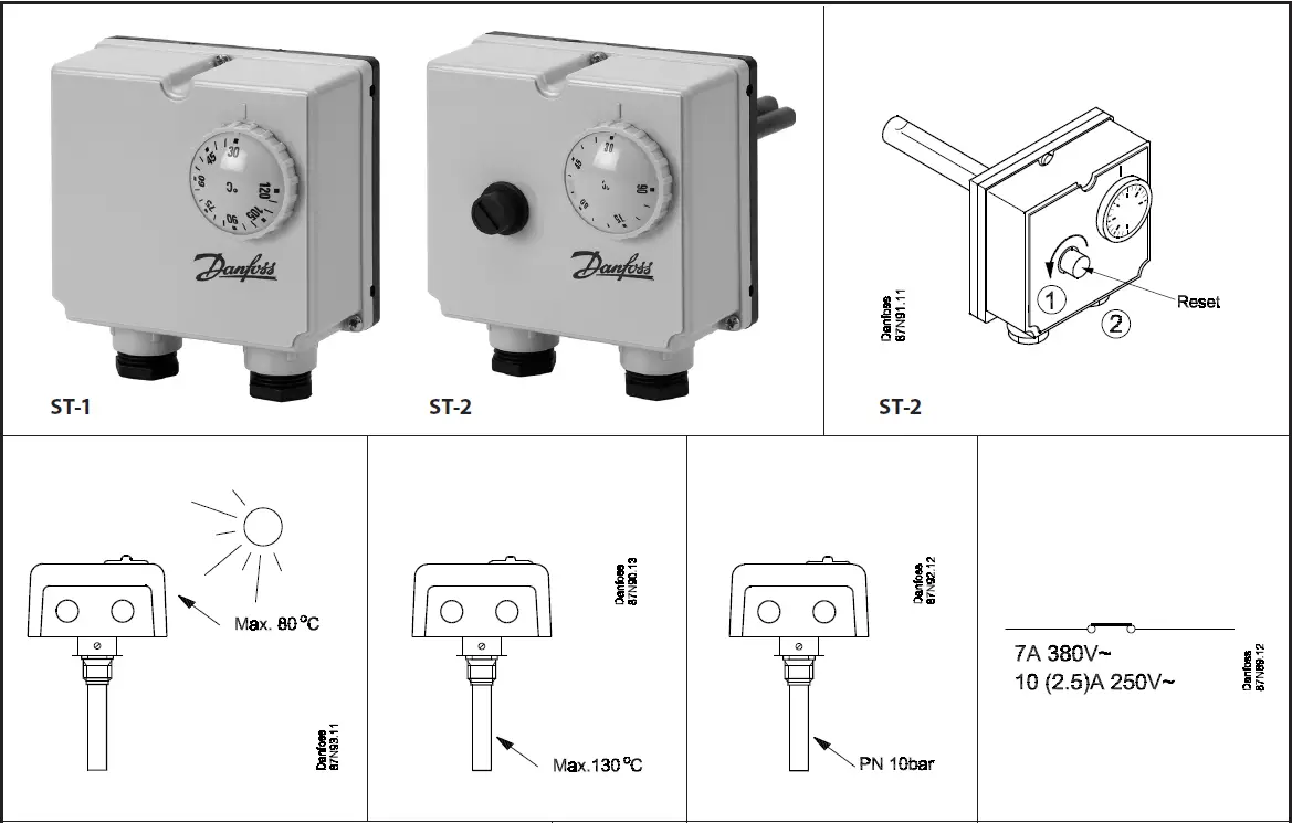 Danfoss ST-1 Safety Thermostats FIG (1)