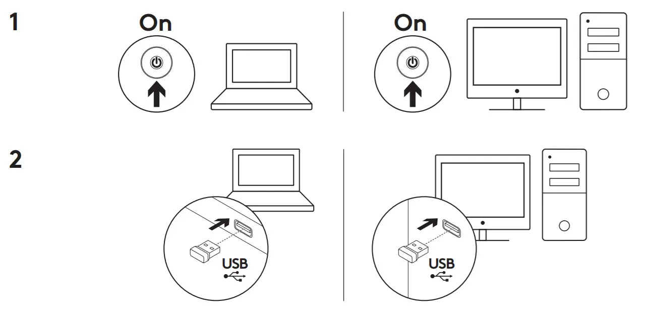 logitech Wireless Combo MK360 - CONNECTING THE KEYBOARD AND MOUSE