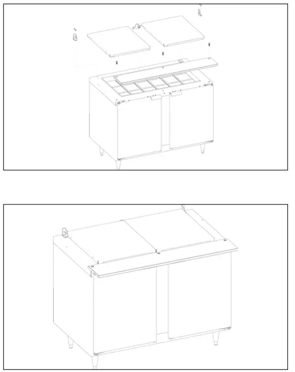 Traulsen UST276 L 27 Inch 1 Left Hinged Door Refrigerated Sandwich Prep Table - fig 9