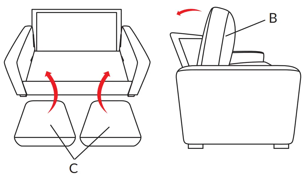 Dwell Home Inc X-L1-BHZ Declan 64.17 in. W Gray Square Arm Fabric Lawson Rectangle High-density Foam Sofa - fig 1