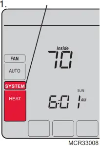 Getting Started Advanced Functions 1. Press SYSTEM.