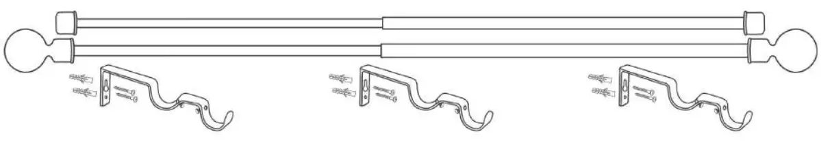 EXCLUSIVE HOME RD013625DSEHA1 Ogee 36 72 Inch Adjustable 1 Inch Double Curtain Rod Kit in Matte Bronze- fig5