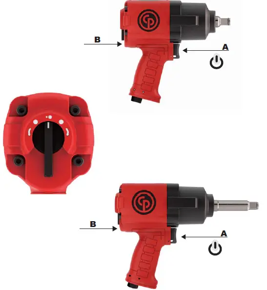 Chicago Pneumatic CP7741 Impact Wrench 1 2″ Drive with 2″ Extended Anvil-2