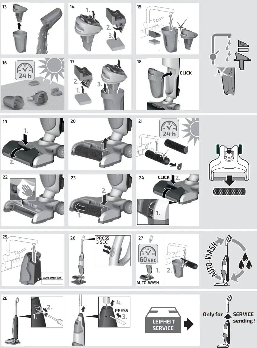 LEIFHEIT 11914 Cordless Vacuum and Wipe - FIGURE 3