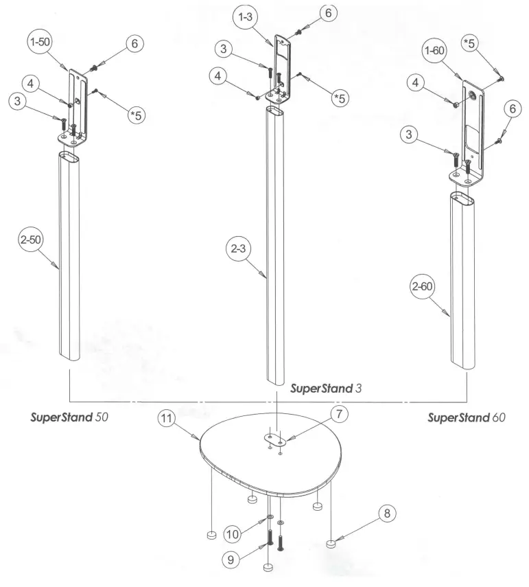 GoldenEar Technology 317SSTD356 SuperStands Custom floor stands for compatible