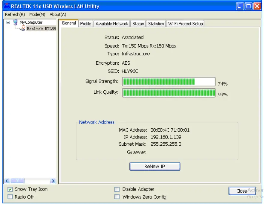 DIGITUS DN-70565 Wireless 11AC 600Mbps Dual - Connected successfully