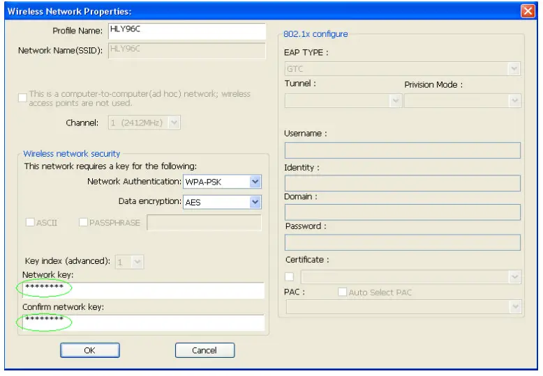 DIGITUS DN-70565 Wireless 11AC 600Mbps Dual - Fill in the security