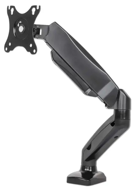 manhattan 462303 Aluminum Gas Spring Single Monitor Desk Mount